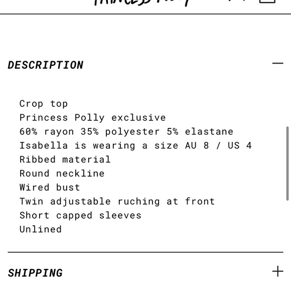 Princess Polly stormi top red adjustable - Picture 3 of 7